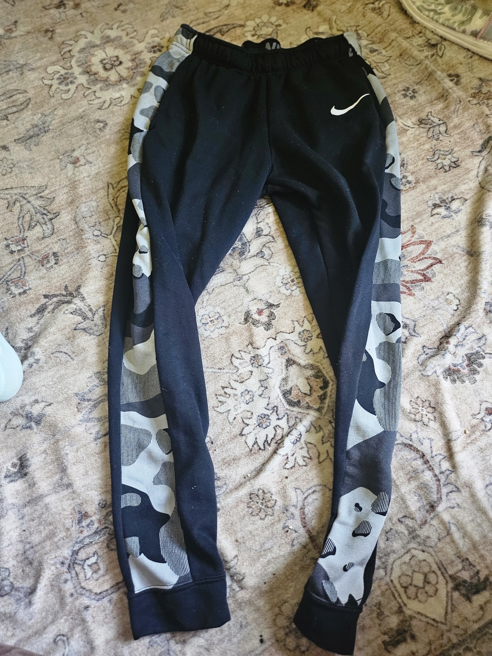 Nike Kids' Black Camo-Panel Joggers